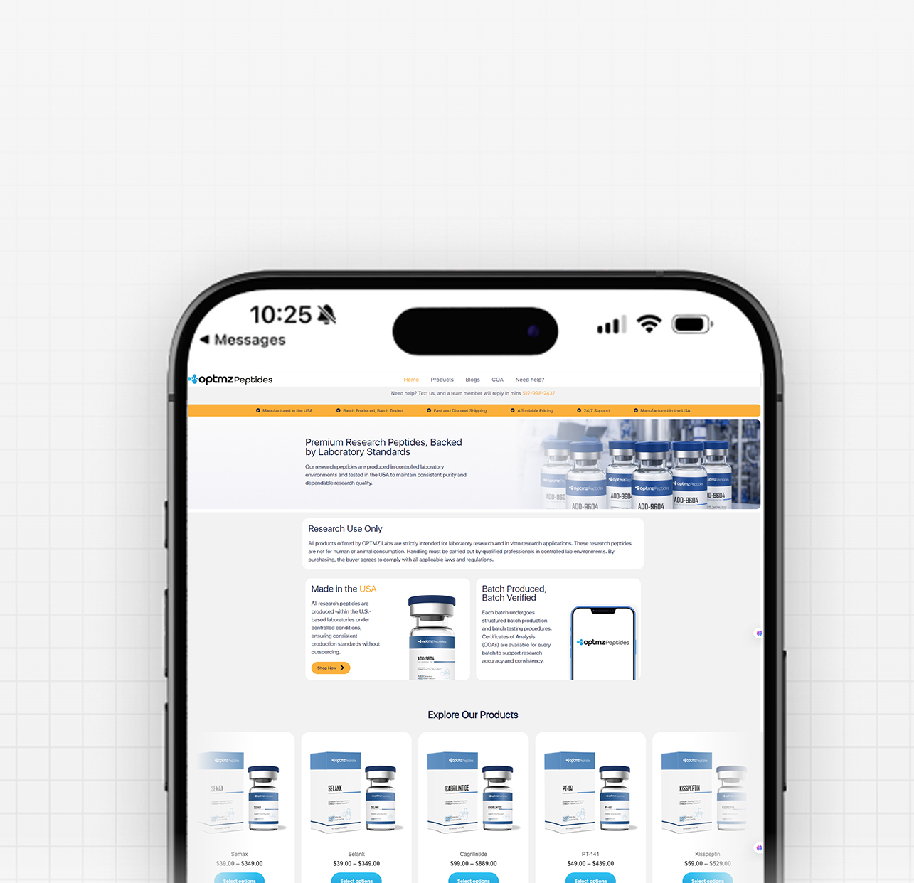 Batch tested product visual